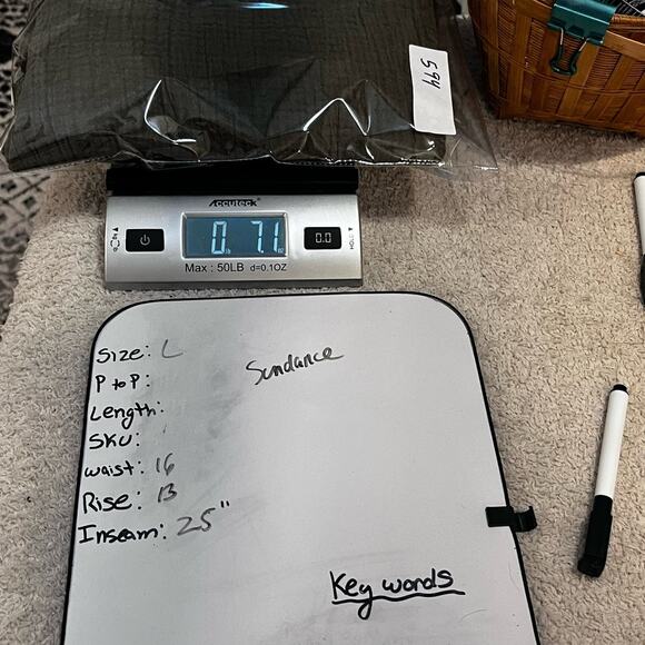 Roan & Ryan 100% Sage Cotton Gauzy Pull-On Pants Size Large Boho Lagenlook - Picture 6 of 7